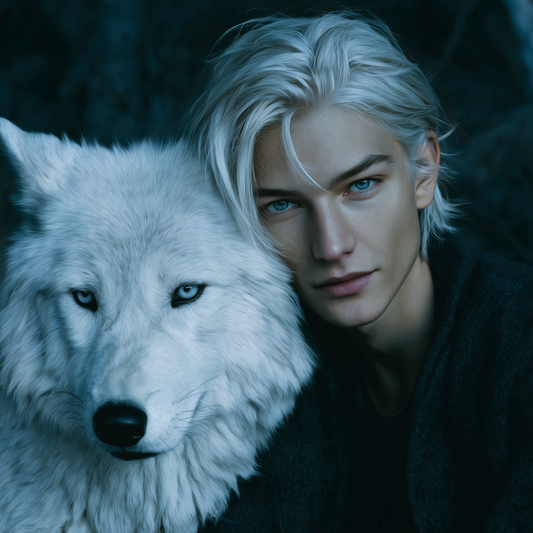 ***Realm of Night - Alpha White Werewolf - Dark Arts Living Entity- Short Info Listing