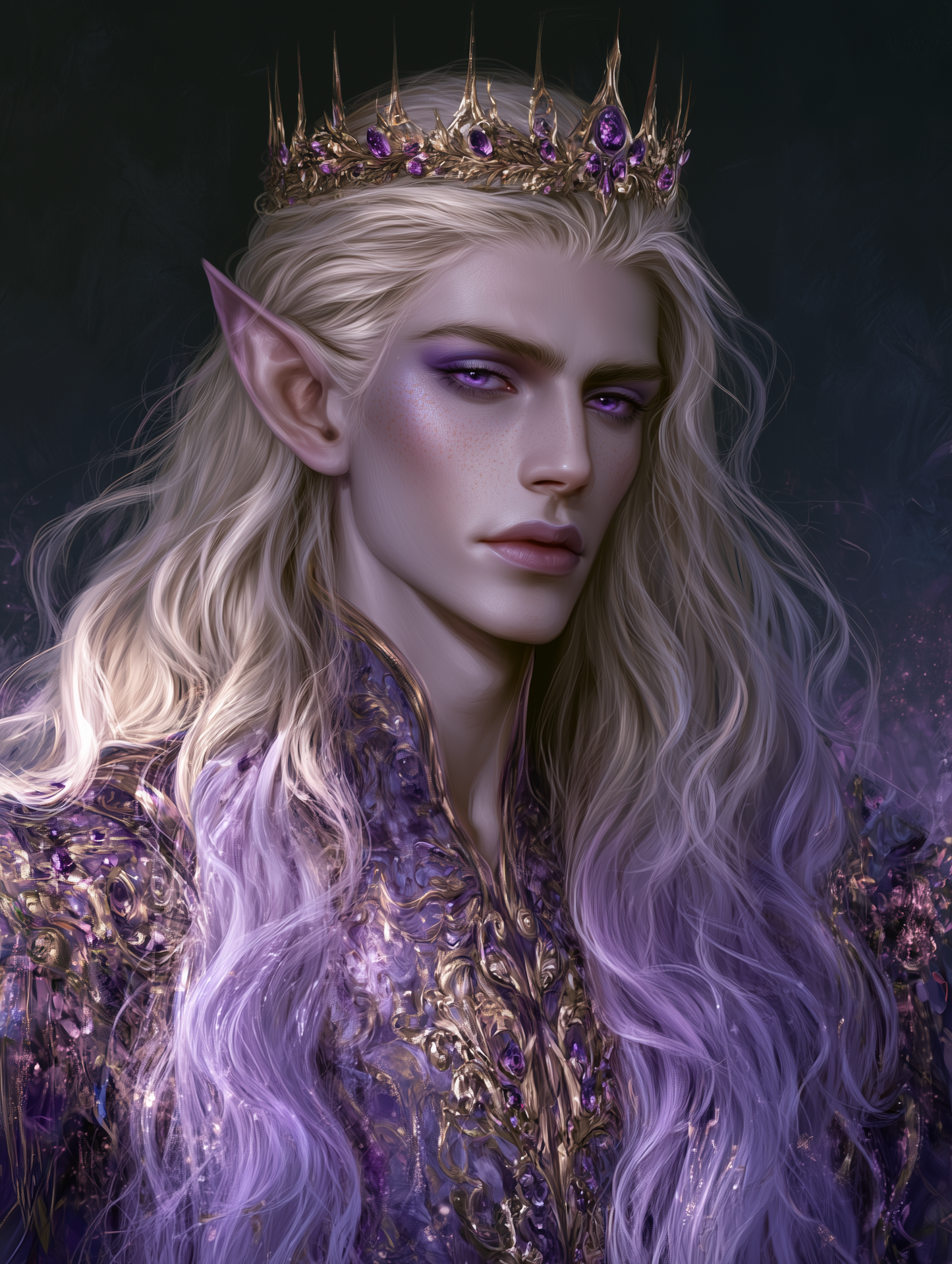 ****Living Crystal Faerie Kingdom - Amethyst Faerie King
