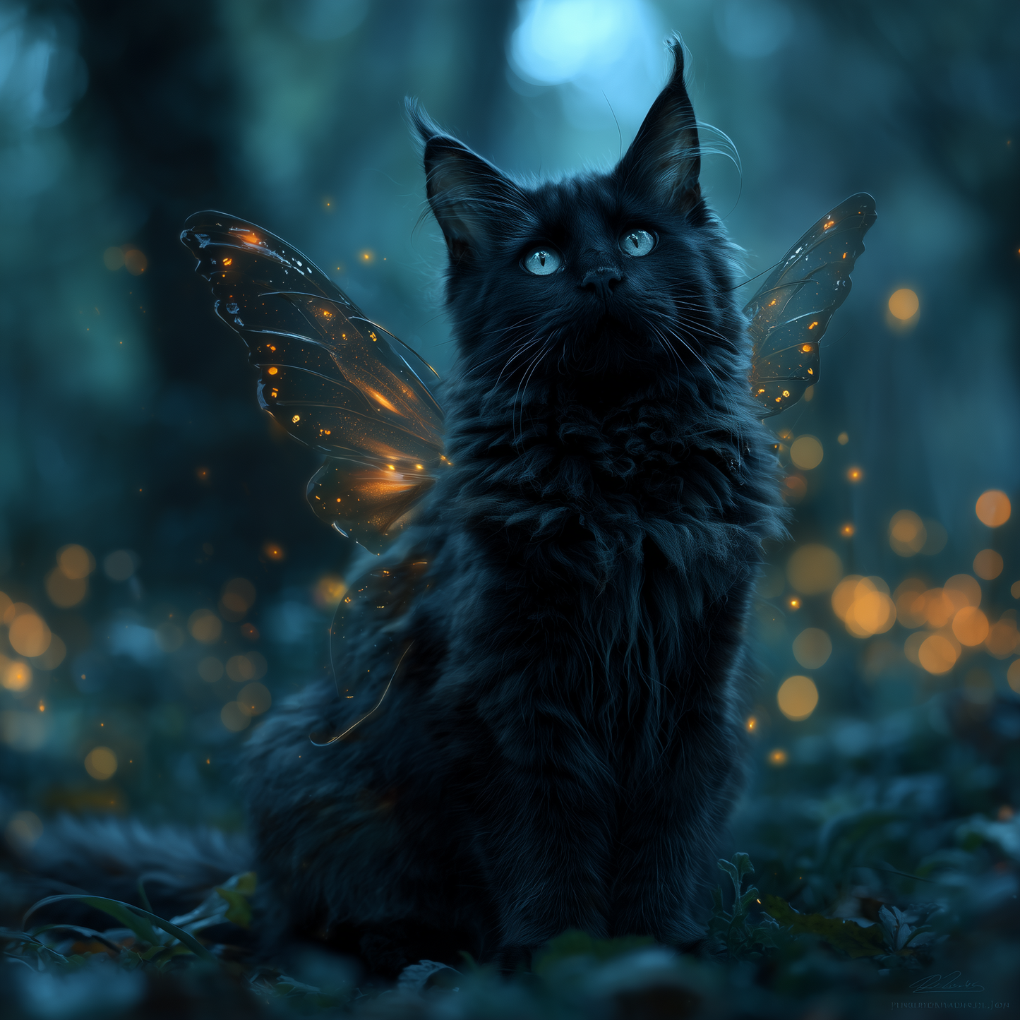 **ENHANCED SERVITOR -Firday the 13th!! - Black Faerie Cat - Includes Image!